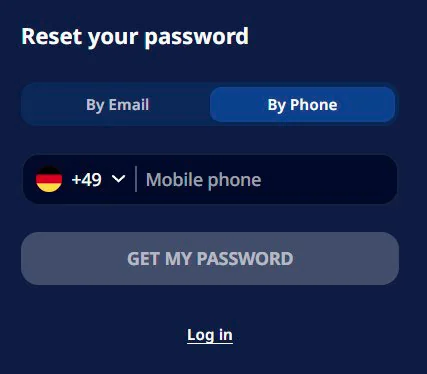 Passwort von Telefonnummer zurücksetzen Monro Casino